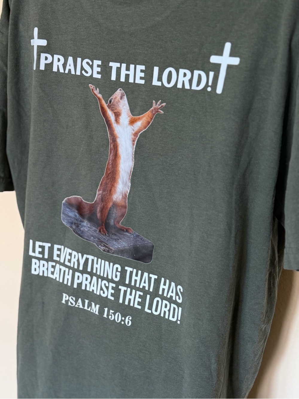 Comfort Colors Praise The Lord Squirrel Tee Brand New - Picture 7 of 9